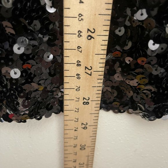 Avenue Women's Sequin Tank Top Size 22/24 Black - Picture 7 of 8